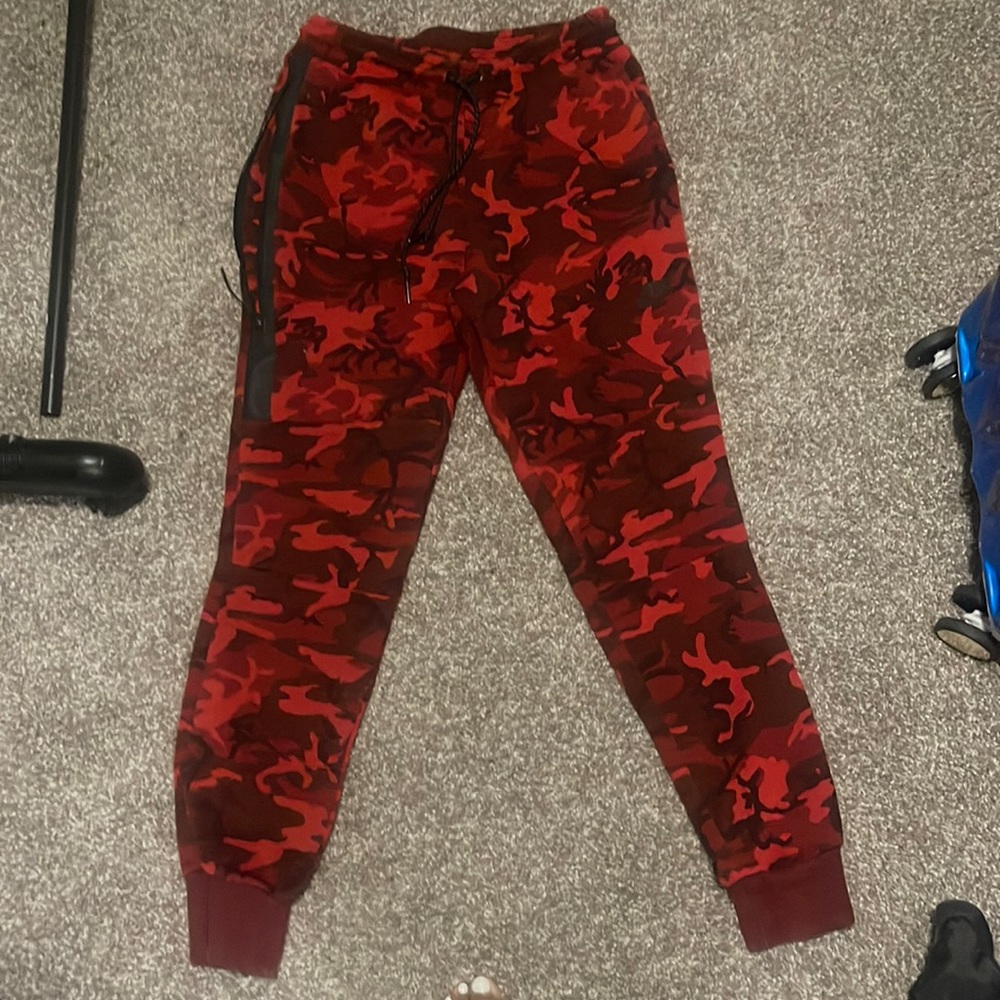 Nike red camo pants